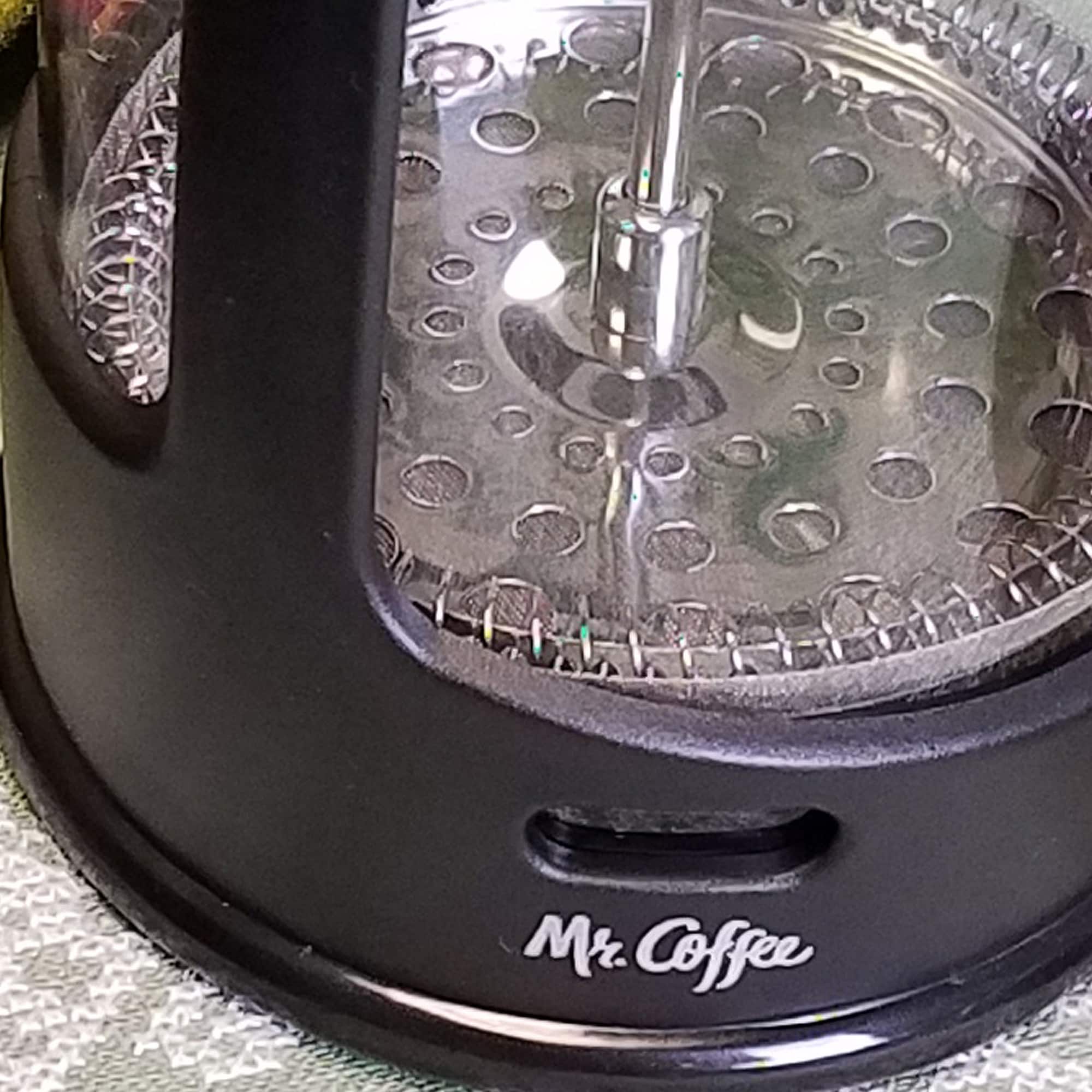 Mr. Coffee Brivio 28oz. Glass French Press Coffee Maker with Plastic Lid